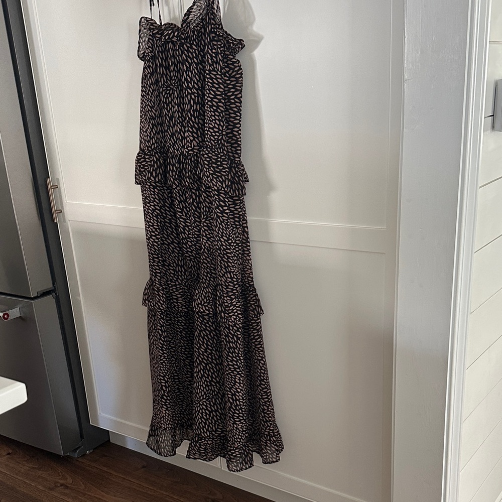 Who What Wear Long Dress Tie Shoulders size S